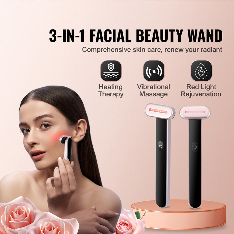 RadiantWand LED red light therapy device for face and neck