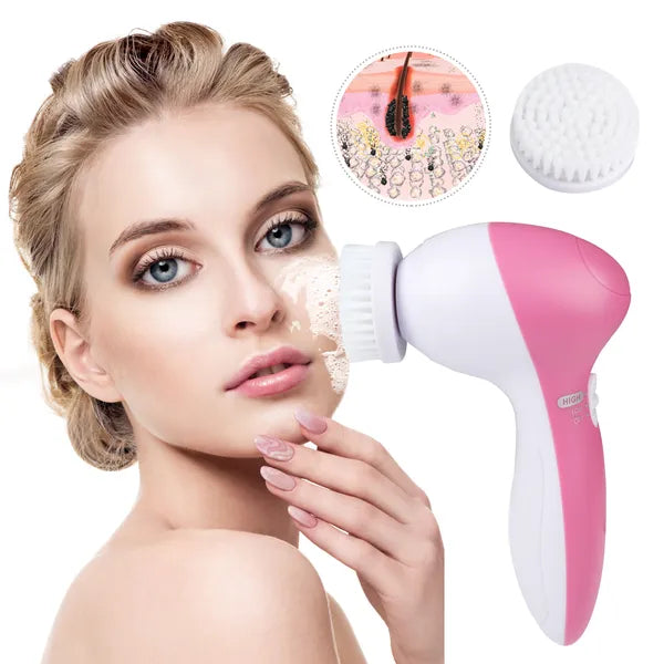 CleanSpin 5-head facial cleansing brush
